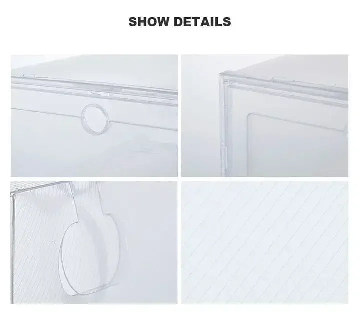 6pcs/set Thickened Drawer Case Plastic Shoe Boxes Transparent Plastic Shoes Case Stackable Box Shoe Organizer Shoe box