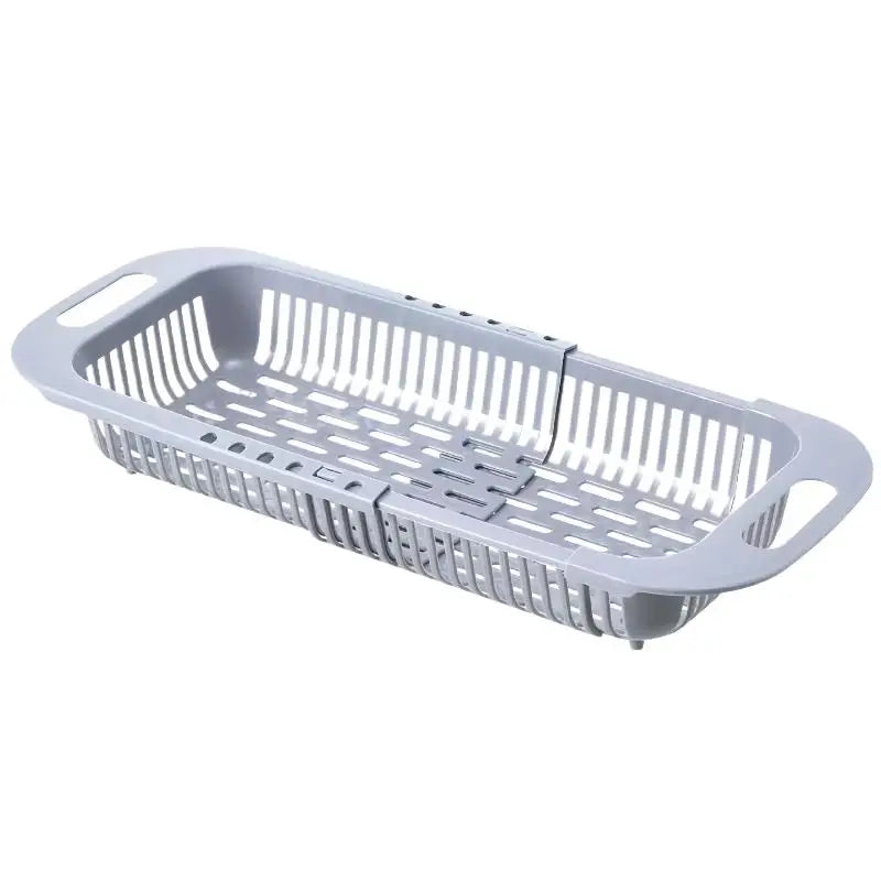 1Pc Retractable Sink Drain Rack Plastic Dish Chopsticks Rack Household Kitchen Vegetable Storage Rack Drain Basket