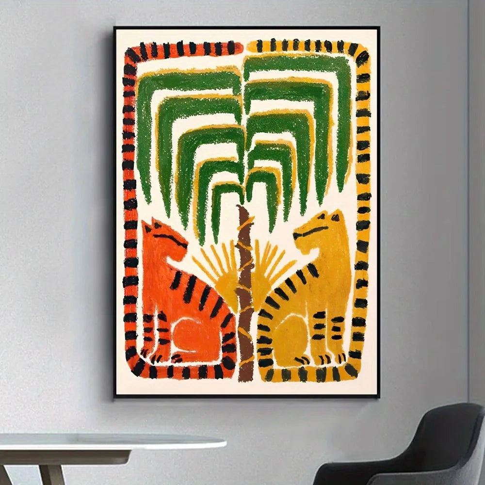 1 Frameless Abstract Ancient Egyptian Classic Anime Poster,Luxury Poster,Living Room Wall Sticker,Bar,Retro Decorative Painting