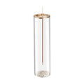 Cylindrical Shape Incense Stick Stand Transparent Minimalist Glass Incense Burner Zen Style Upside-Down Incense Holder