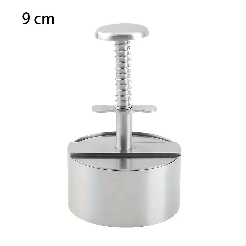 1PC Stainless Steel Hamburger Patty Manual Meat Cheeseburger Press Round Diy Patty Meat Dumpling Wrapper Kitchen Supplies Tools