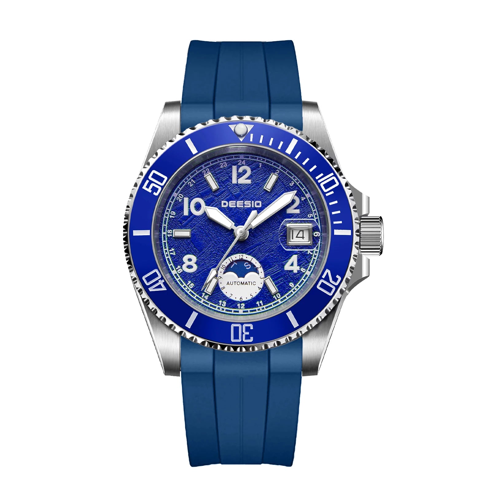 Deesio Classic Fashion Men's Watches Automatic Self-Wind Mechanical Waterproof Luminous Stainless Steel Luxury Gifts for Men