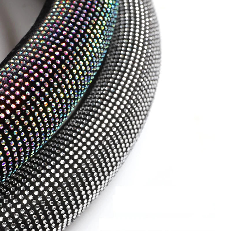 Car steering wheel cover, all season universal, beautiful with rhinestones, interior steering wheel decoration handle cover, fas