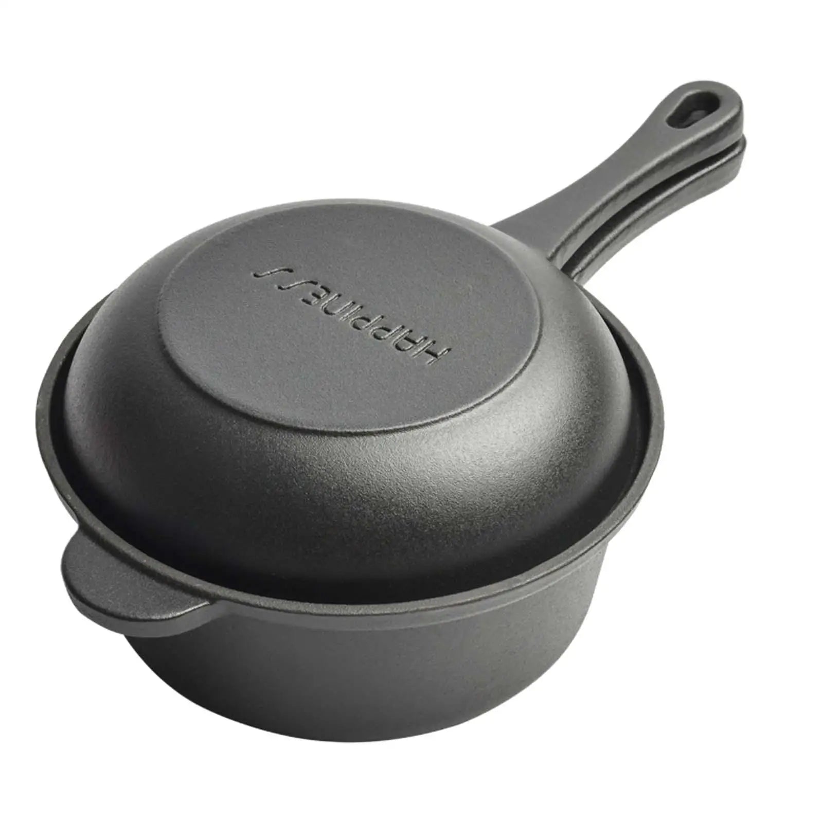 Cast Iron Pan with Skillet Lid BBQ heating fast Nonstick Stovetop Heavy Duty Soup Pot Frying Pan Stewpot for camping