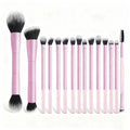 15 PCS Makeup Brushes Double-ended Makeup Brush Set Double Sided Angled/Round Top Brush Foundation Contour Blending Eyebrow Eyes