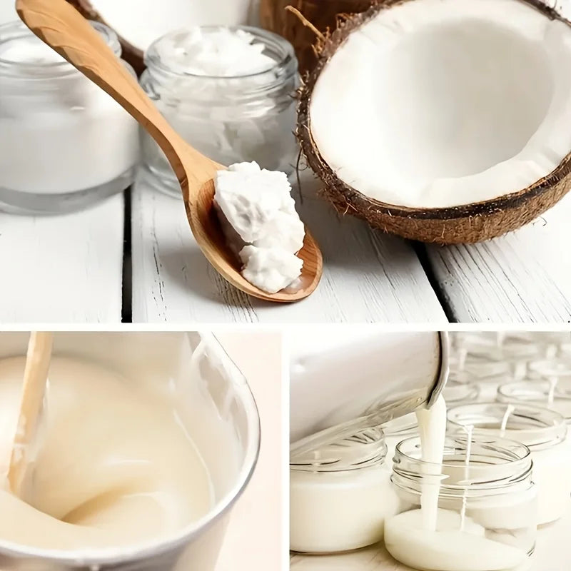 200g Real Coconut Candle Wax - All-Natural Wax for DIY Candle Making - Coconut Wax Blend - Creamy Blend for High Load Fragrance Formulations