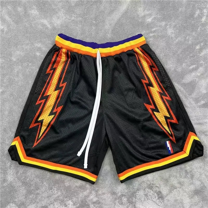 American Retro Embroidered Sports Shorts Men's Loose Casual Simple Personalized Four-point Basketball Pants Male Sportswear