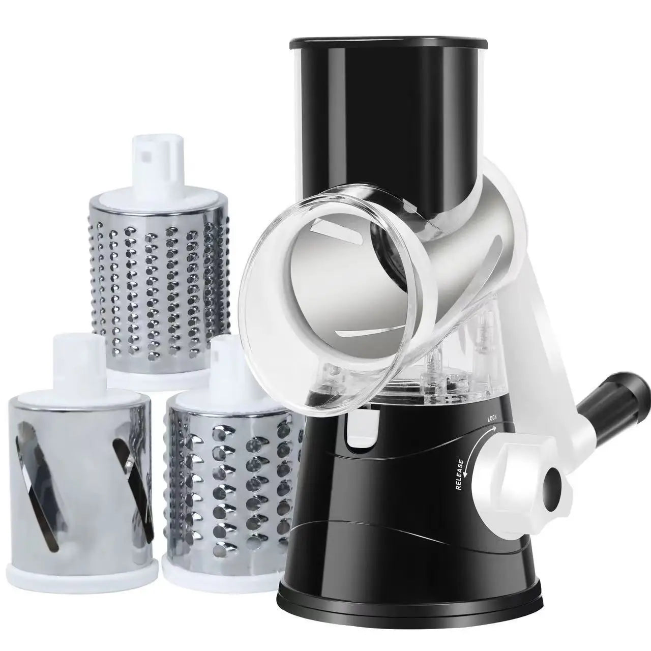 1pc Highly Efficient and Versatile Vegetable and Fruit Slicer Grater Benchtop Drum Cutter with Drum Design for Fast Even Shre