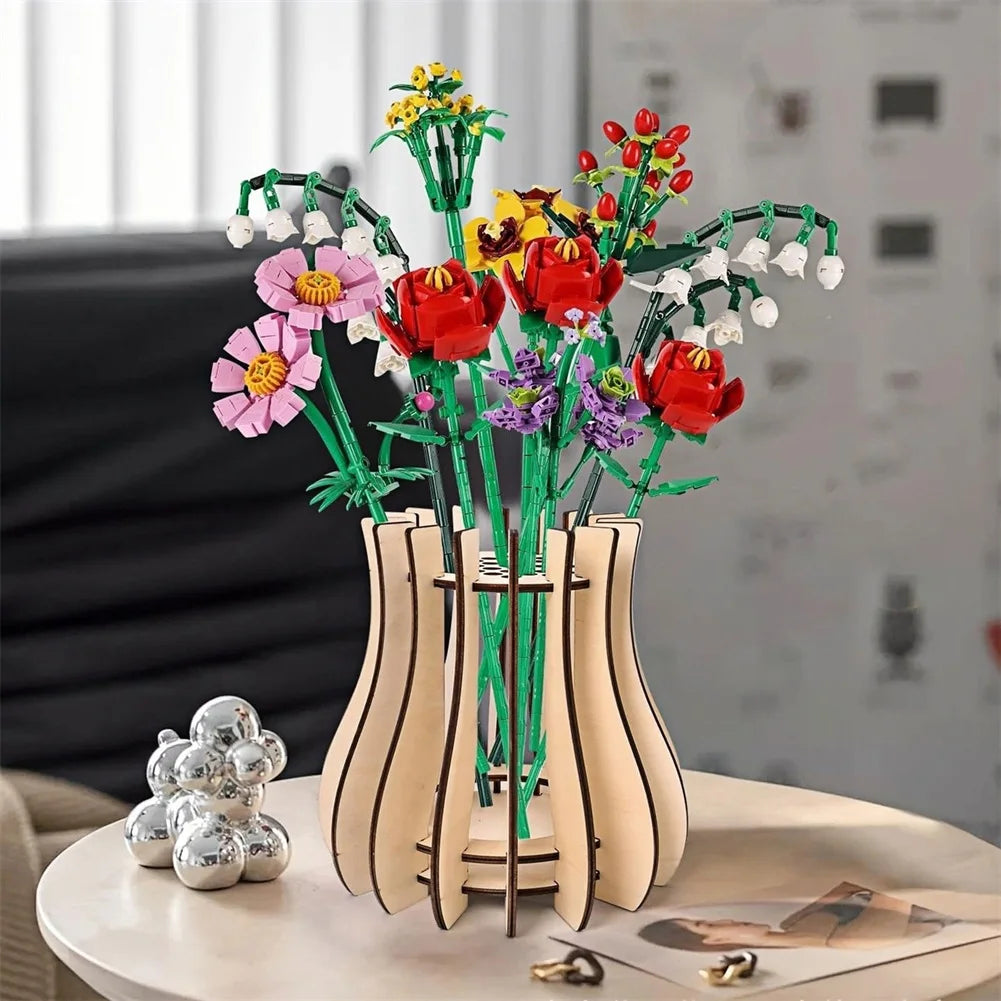 Assemble Wood Vase Craft Kit Versatile Tabletop Decor & Engaging Activity Present For Craft Lovers