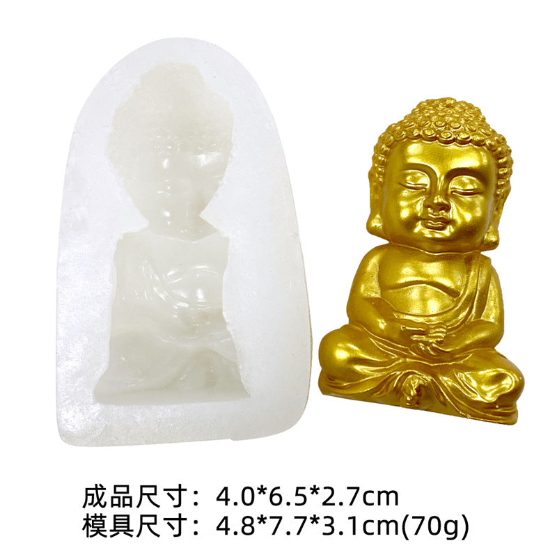 3D Buddha Silicone Candle Mold Church Maitreya Buddha Craft Plaster Epoxy Resin Making Supplies Diy Handmade Candle Making Kit
