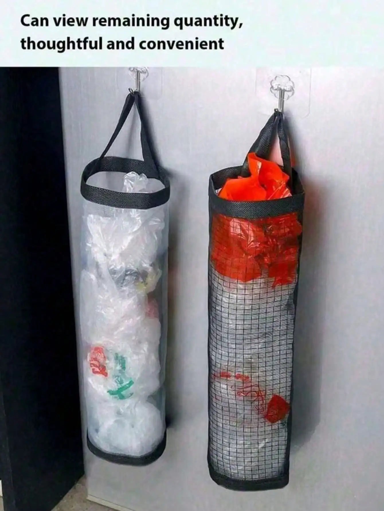 1 Wall-Mounted Plastic Bag Dispenser Rack Ideal for home kitchens, camping, organization, and kitchen accessories