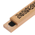 1Pc Bamboo Wood Incense Stick Holder Burning Joss Insence Box Burner Ash Catcher
