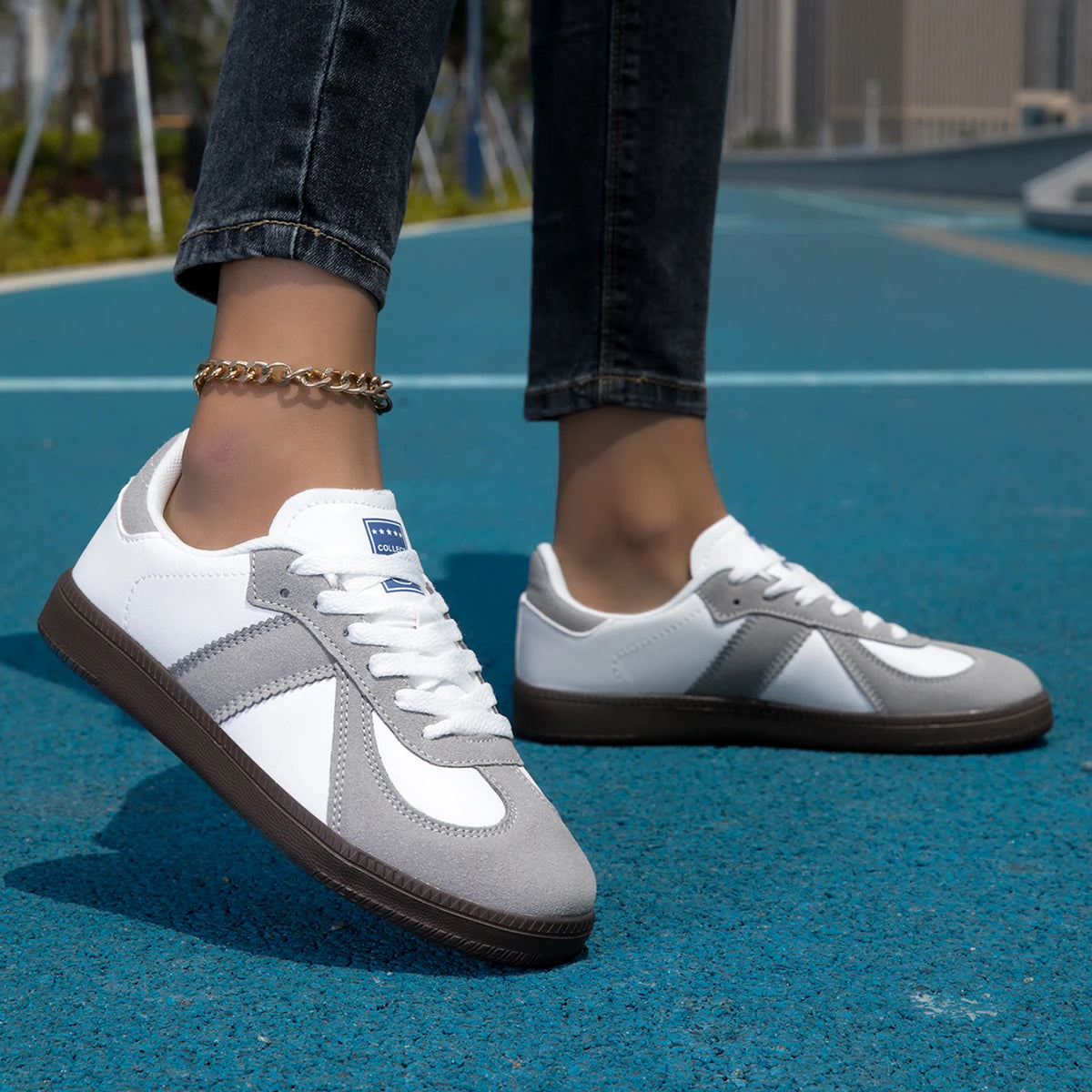 ELUVA Womans Comfortable Sneakers for Men Women White Lightweight Shoes Non Slip Walking Shoes Casual Couple Sneakers Sport