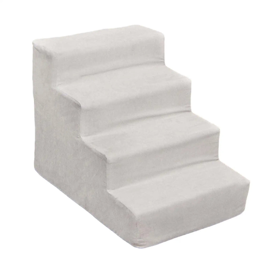 Dog Ramp Stairs Versatile Gentle Slope Shape for Older Dogs, Cats Removable Cover Sturdy Anti Slip High Density Sponge
