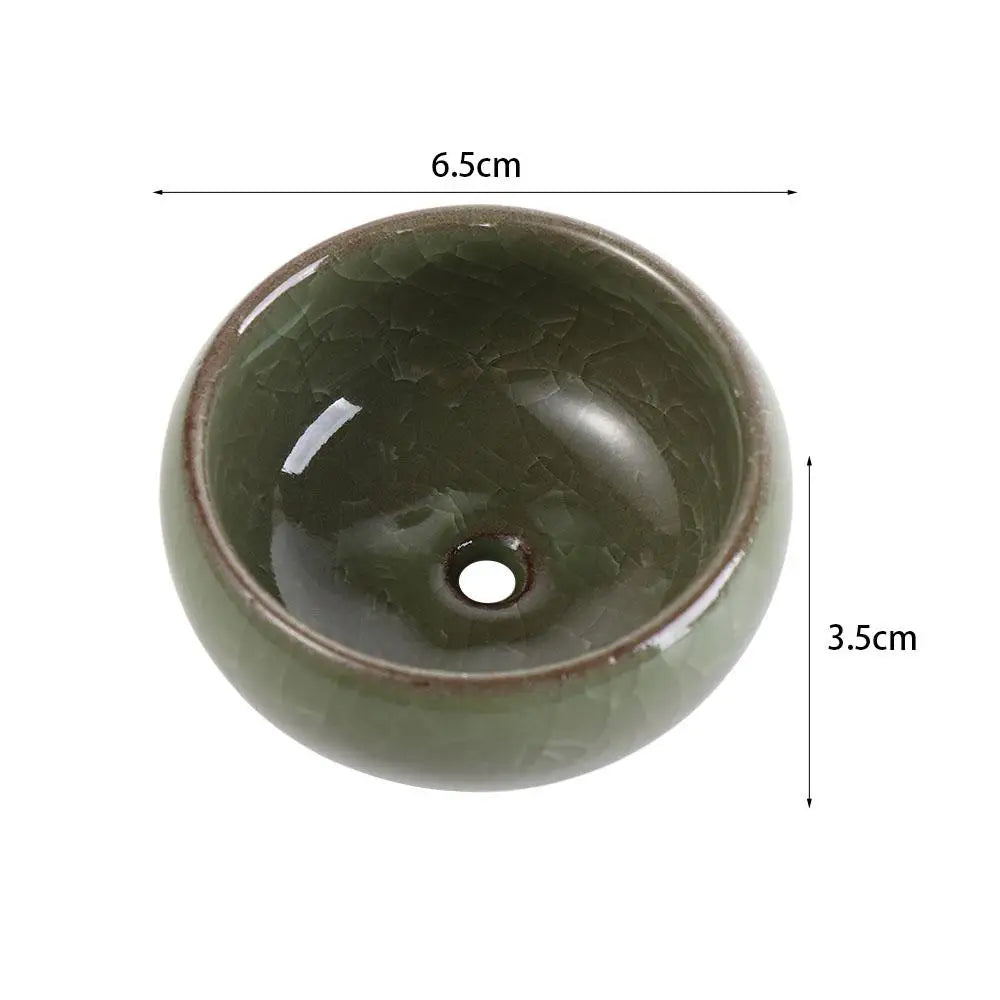 Durable Breathable Ice-Crack Glaze Ceramic Flowerpots Thickened Perforated Succulent Flowerpot Mini Cute Plants Planter Office