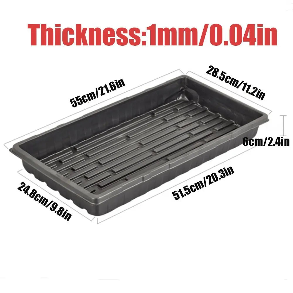 10Pcs Plastic Growing Trays No Holes Seed Propagation Tray Durable Nursery Seedling Trays Reusable Seed Germination Trays