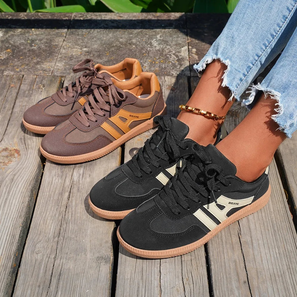 2025 New Ladies Black Sneakers Soft-soled Comfortable Shoes Women Leisure Joker Walking Shoes Tenis Feminino Zapatillas Mujer