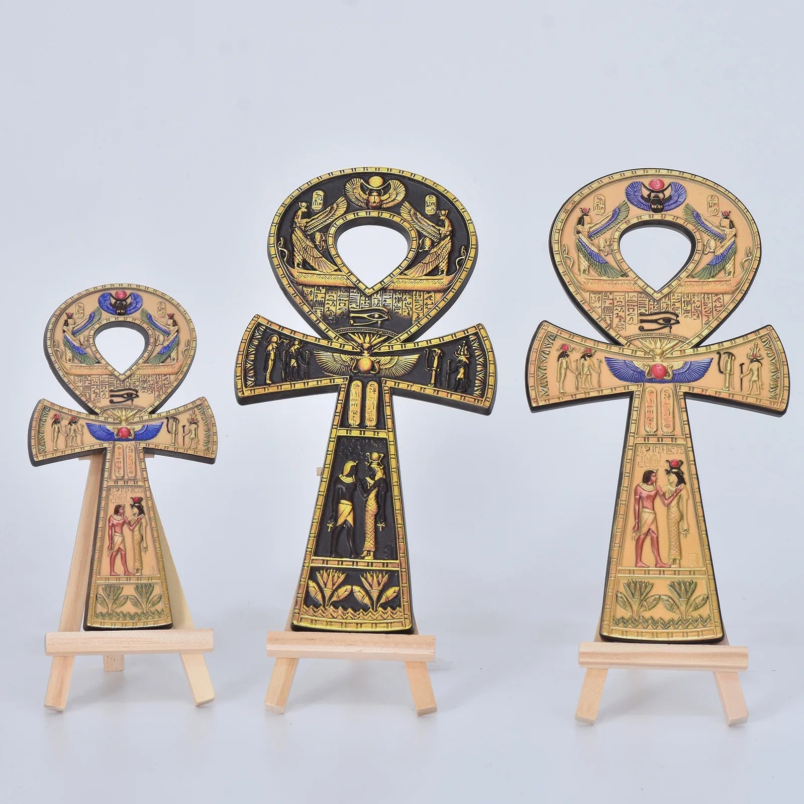 Egyptian Anka Talisman Of Life Resin Ornament Vintage Cross Literary Jewelry Home Entryway Living Room Spiritual Decorations