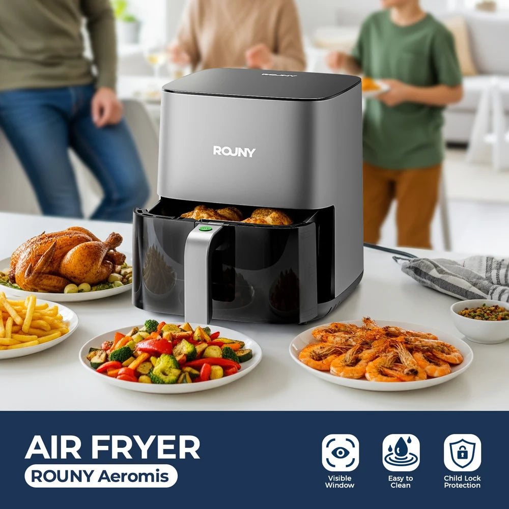 5L Air Fryer, Electric Hot fryer Oven Oilless Cooker with Touch Control & Nonstick Basket & Visible Window, Miui-Cyclone Tech