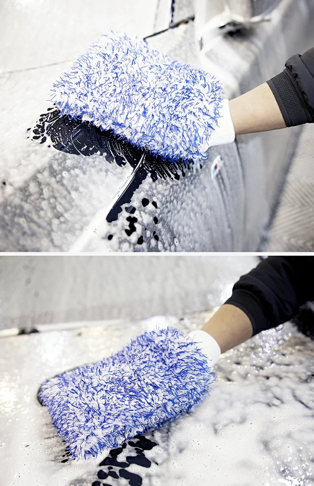 Car Washing Gloves Microfiber Strong Water Coral Velvet Cleaning Glove Soft Thickened Dust Removal Clean Tools Car Accessories