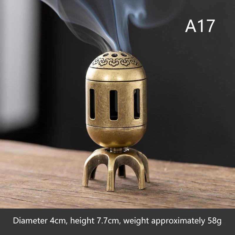 Brass Incense Burner Metal Aromatherapy Holder Unscented Ideal For Yoga Meditation Bedroom AmbianceHome Decor