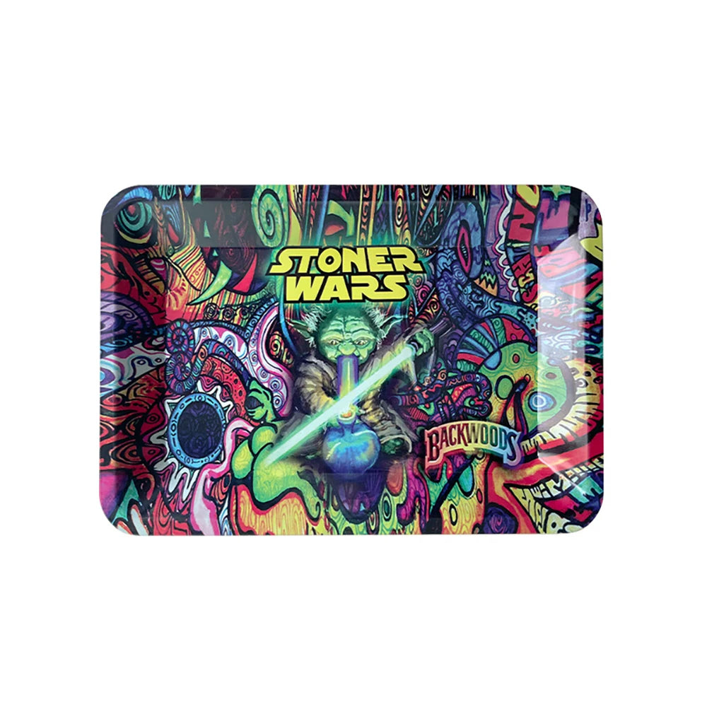 Classic Rolling Tray Multi Designs Available Tinplate Tray 7*5 inch Tobacco Smoking Accessories Rolling Tools