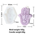1pc DIY Silicone Candle Mold, Hamsa Hand Shaped Silicone Mould For Soap Resin, Candle Making Supplies Tool