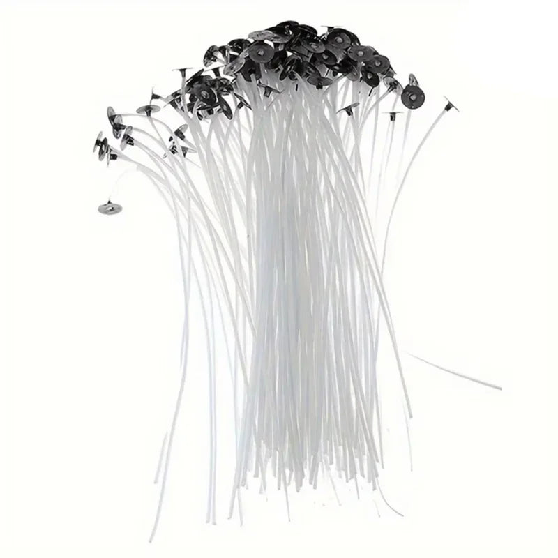 100pcs/30Pcs Smokeless Candle Wicks Soy wax Pure Cotton Core DIY Candle Making Pre-waxed Wick For Party Supplies