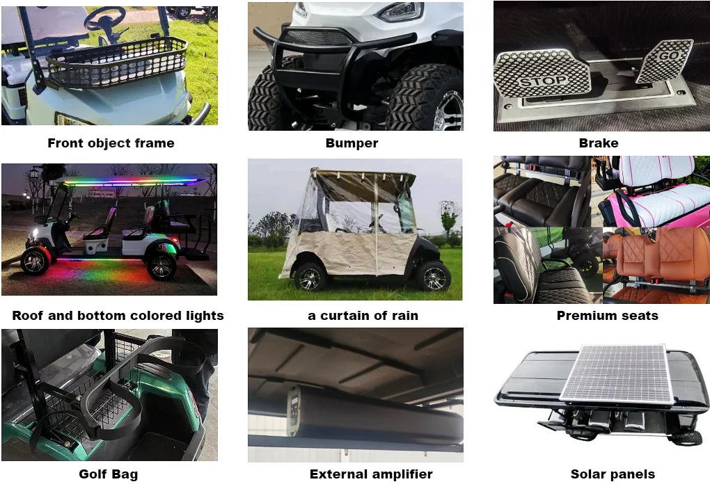 2025 New Product Luxury Heavy duty 2-seater Electric Big Wheel Club Cart Golf Cart  Electric handcart hunting cart
