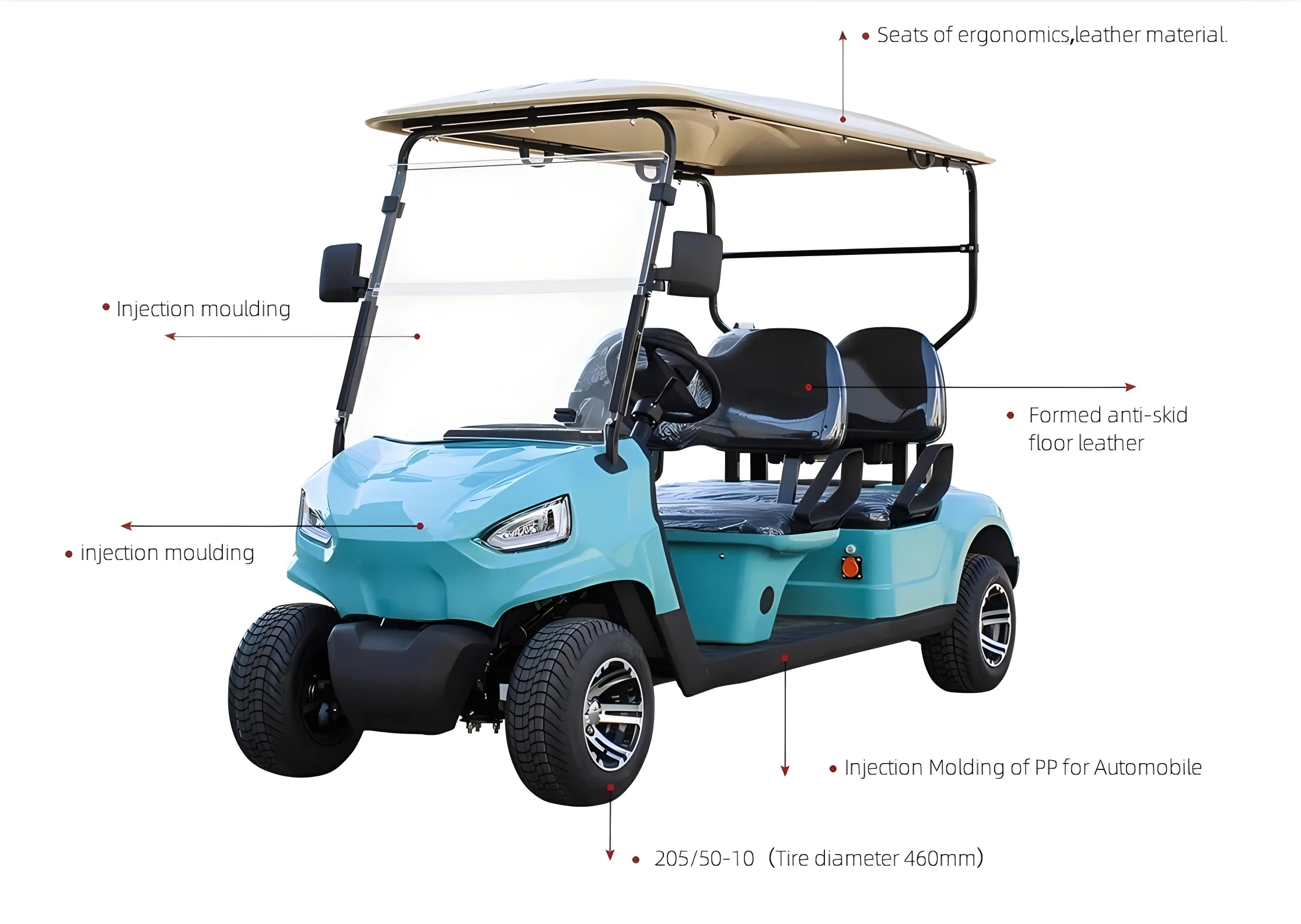 2025 New Product Luxury Heavy duty 2-seater Electric Big Wheel Club Cart Golf Cart  Electric handcart hunting cart