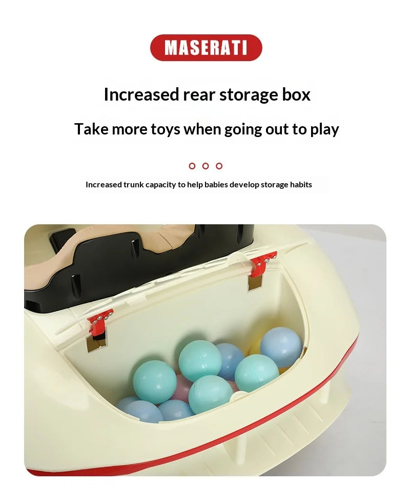 Electric Ride On Car 4WD with Remote Control - Battery Powered Toy Vehicle with Doors LED Lights Music