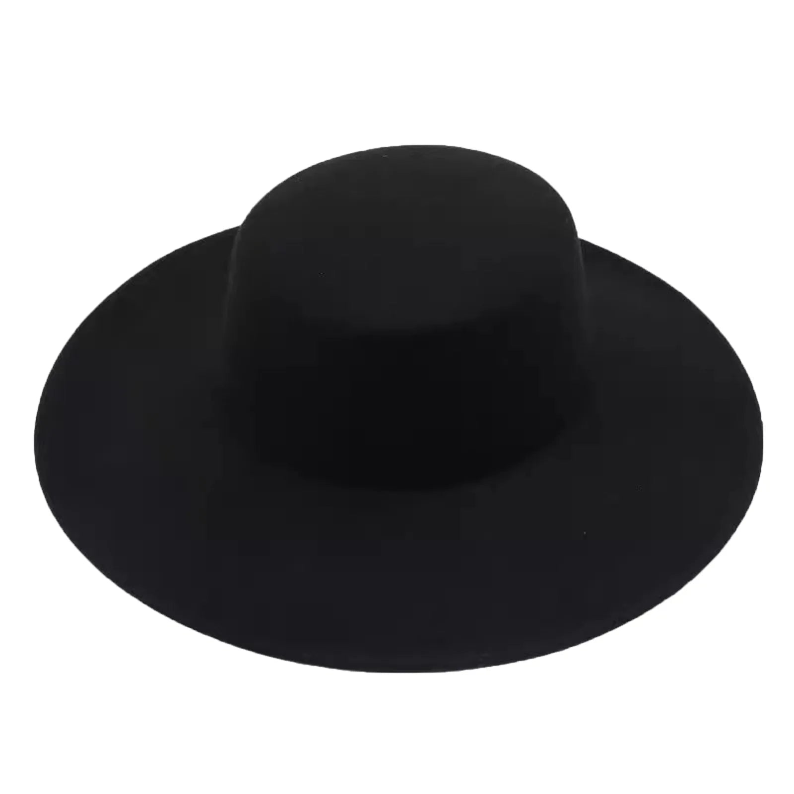 European Fashion Retro Light Flat Party Hat Big Brim Top Hat Catwalk Stage Performance Modeling Felt Jazz Hat