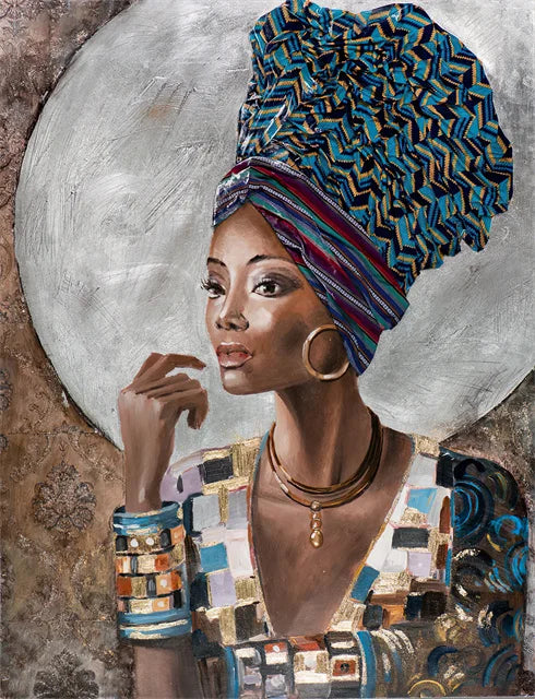 African Woman Abstract Art Canvas Paintings Africane Girl Africa Art Posters and Prints Wall Art Pictures for Living Room Decor