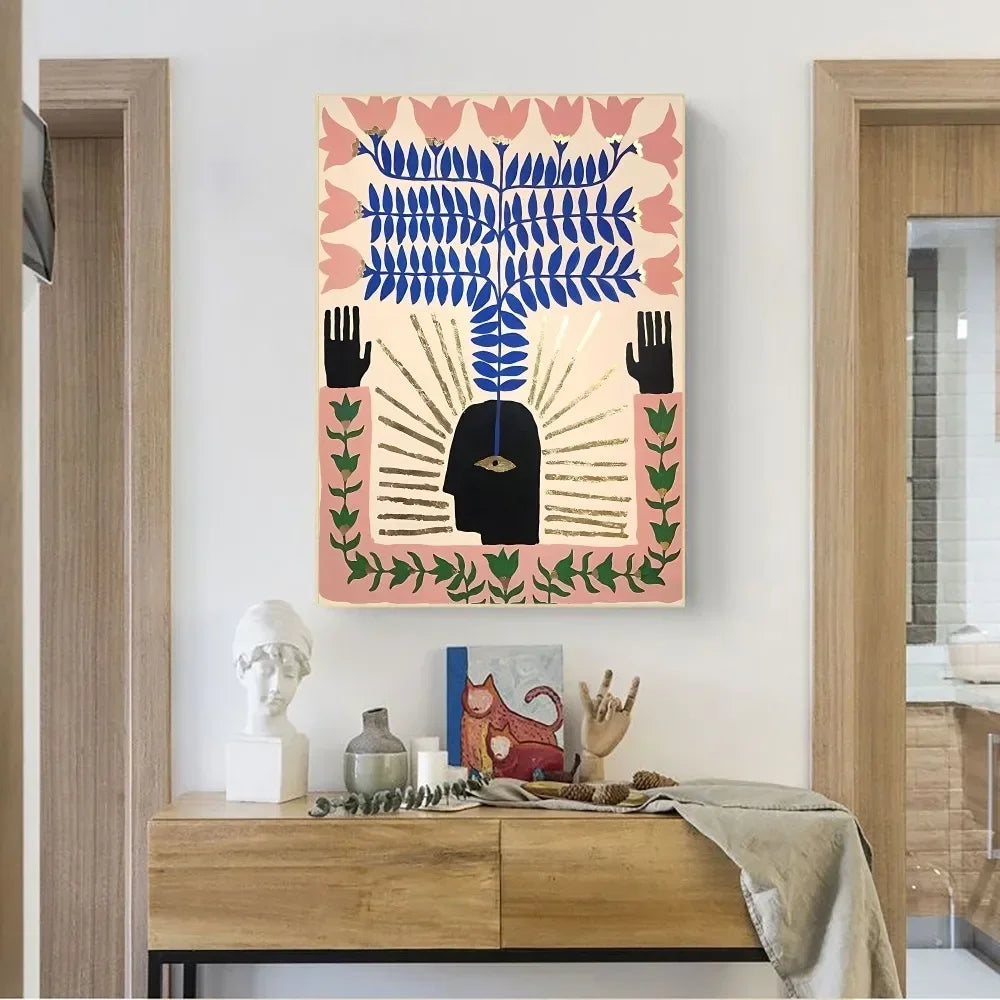 Ancient Egypt Abstract Anime Poster No Framed Kraft Club Bar Paper Vintage Poster Wall Art Painting Bedroom Study Stickers