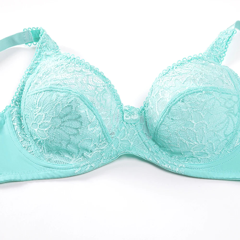 Big Size Bras For Women Lingerie Floral Lace Bra Unpadded Bralette Sexy perspective Bra Underwear Underwire brassiere BH