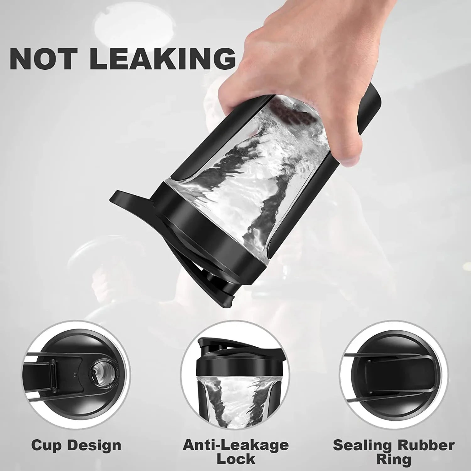 450ml Blenders Cup Electric Mixing Cup Portable Protein Powder Shaker Bottle Mixer For Travel Home Office Kitchen Tools