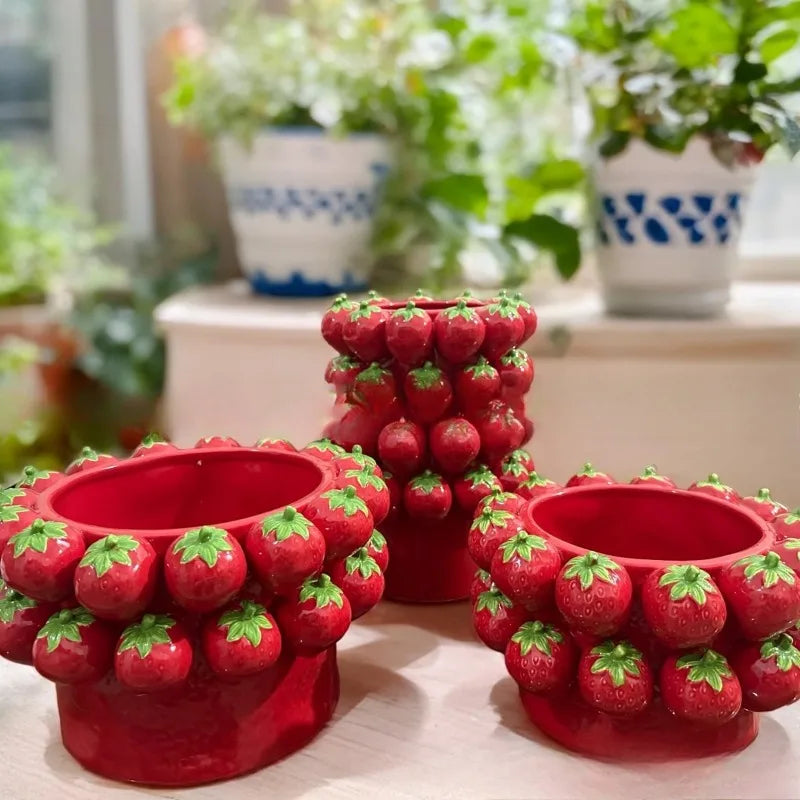 Ceramic Flower Pot Indoor Flowerpots Large Luxury Decorative Table Flowerpot Pretty Modern Cute Elegant Vase Garden Accessories