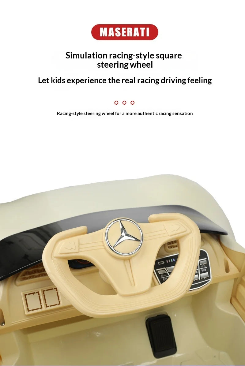 Electric Ride On Car 4WD with Remote Control - Battery Powered Toy Vehicle with Doors LED Lights Music