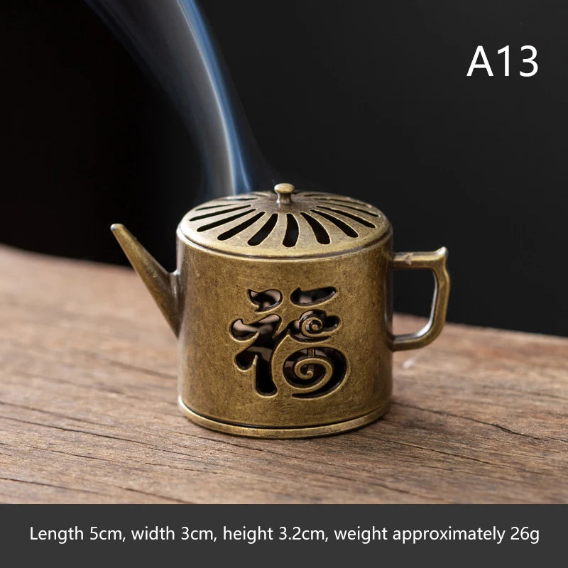Brass Incense Burner Metal Aromatherapy Holder Unscented Ideal For Yoga Meditation Bedroom AmbianceHome Decor