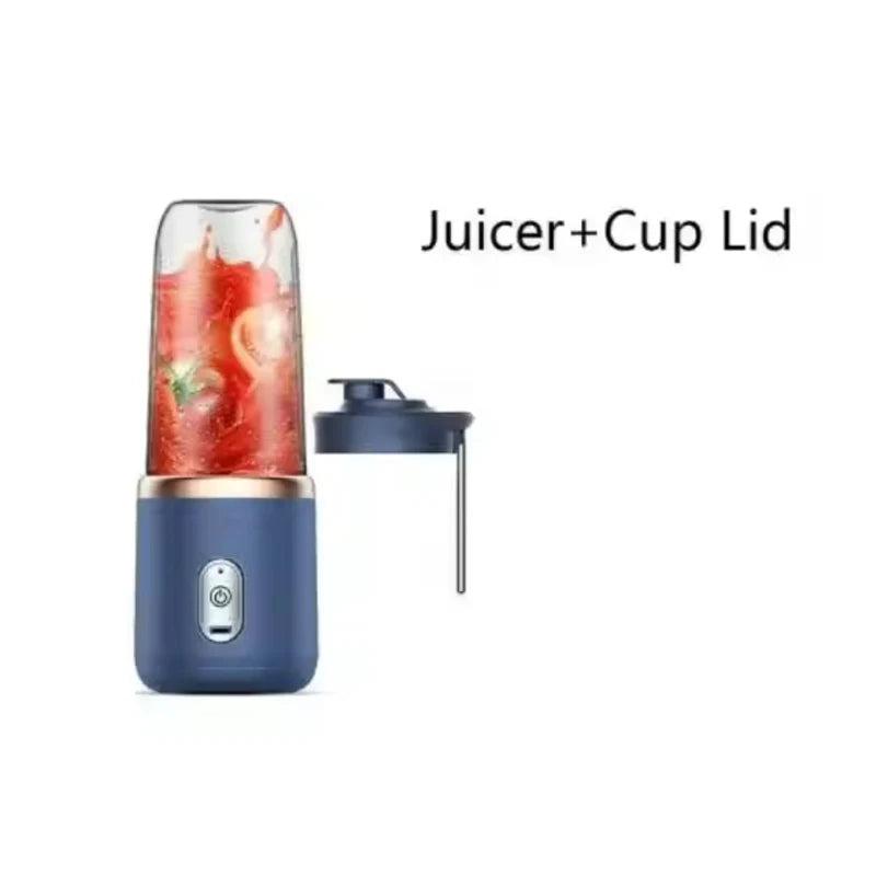 Electric Portable Blender Bottle with 6 Blades Multifunctional Fresh Juice Smoothie Maker Ice Crush Cup Food Processor for Home