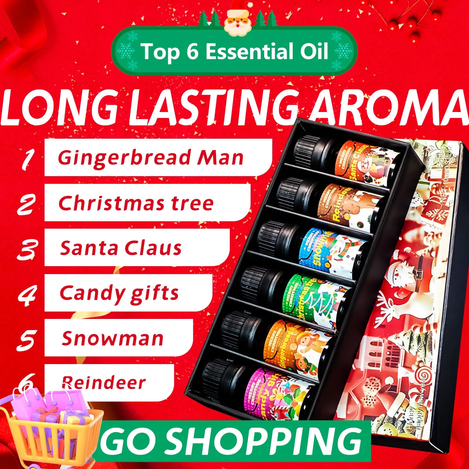 10ml Candy Gifts Essential Oil For Candle Scents Soap Making & Diffuse Scents Gift Set For For Christmas Day