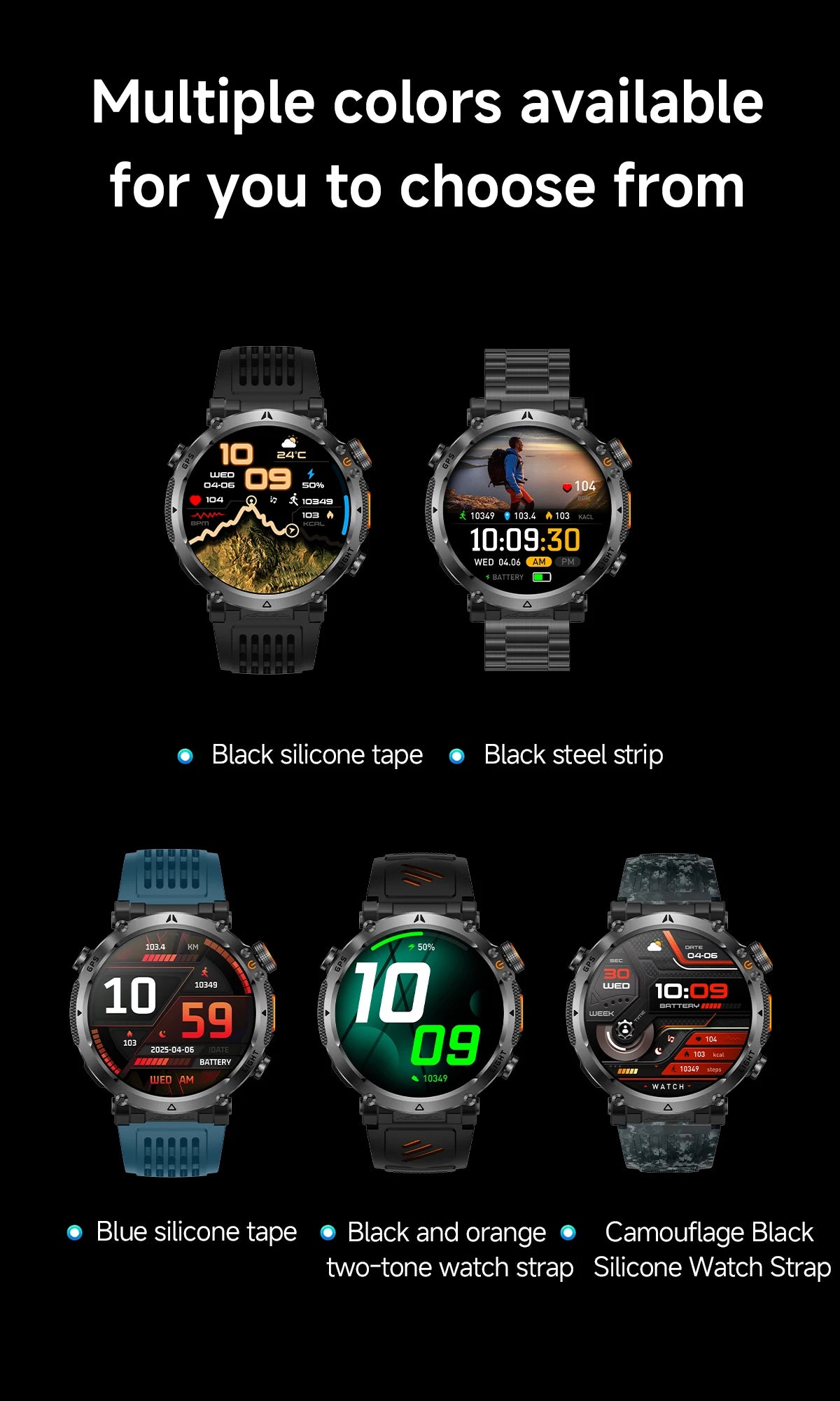 2026 New GPS Ultra Outdoor Sports Smart Watch 1.7" AOD Compass 5ATM Waterproof 170+ Sports Man Durable Military Call Smartwatch