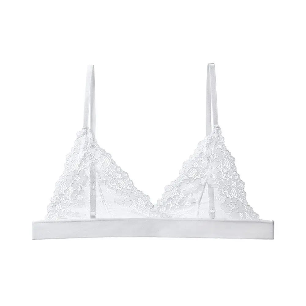 Breathable Underwear Women Intimates Tube Top Beauty Back NO Steel Ring Lace Bralette Women Bras Triangle Cup Flower