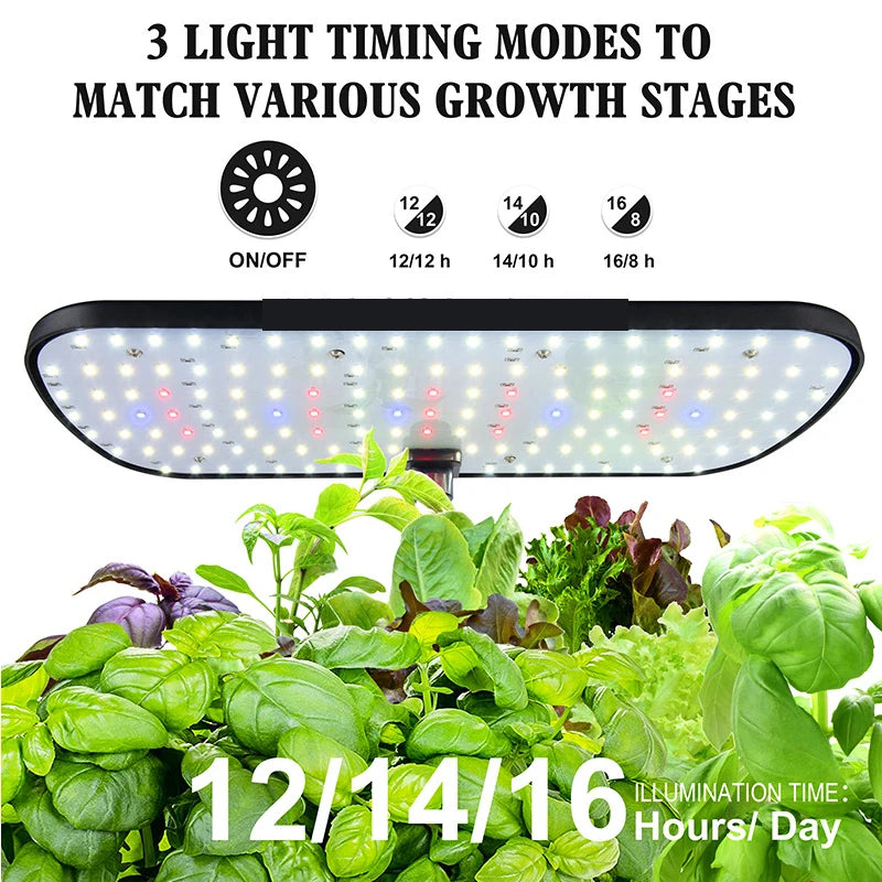 12 Holes-Hydroponic System Kits Indoor Soilless Cultivation Equipment Vegetable fruit herb Planting Box LED Plant Growth lamp