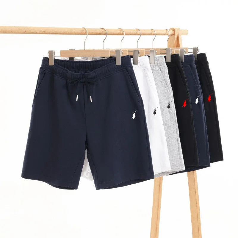 2026Summer casual men's shorts, POLO sanitary pants, solid color sports pants, casual vacation, loose fit