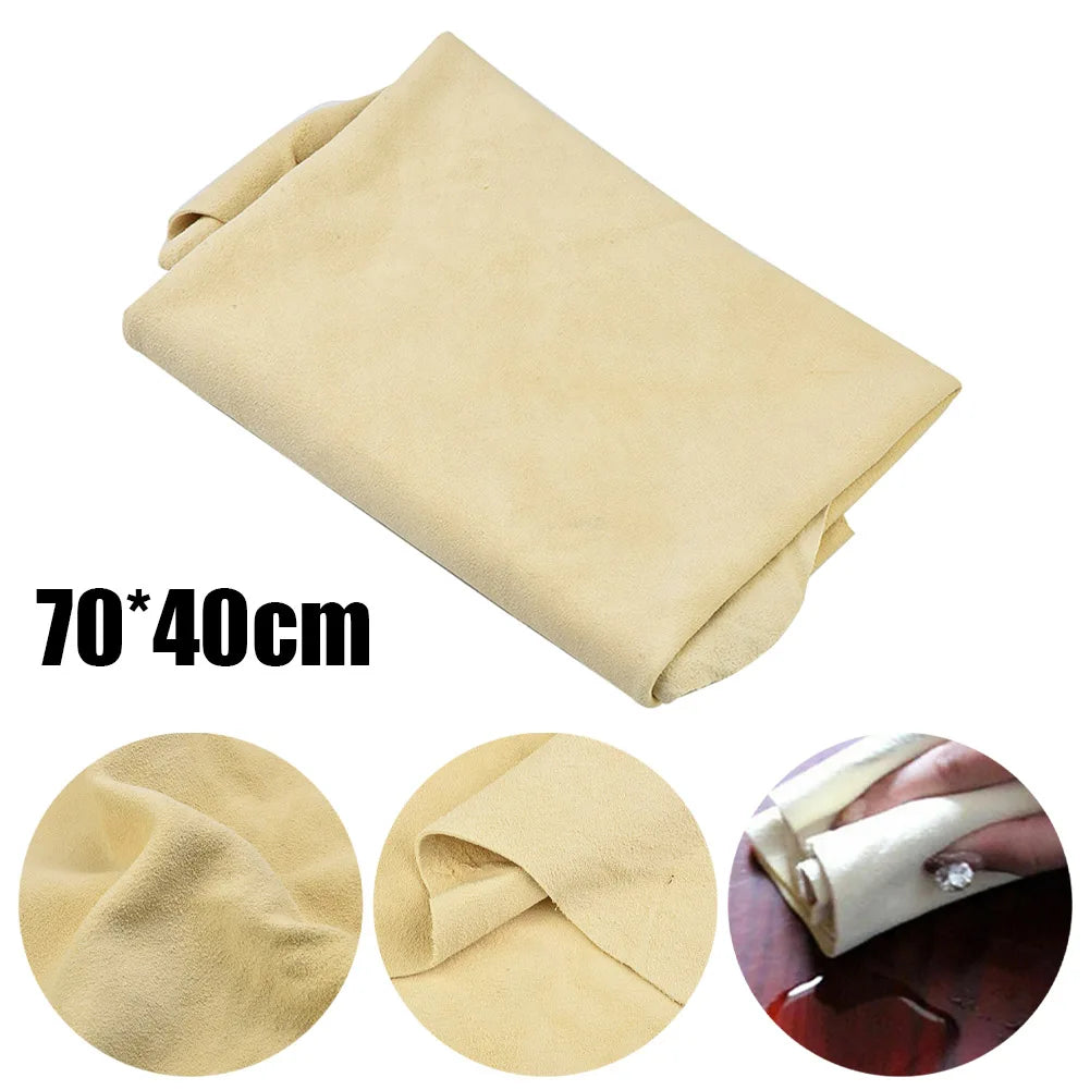 70*40cm Car Cleaning Cloth Car Washing Towel Natural Chamois Leather Water Absorbent Quick Dry Towel Rag Maintenance Tools
