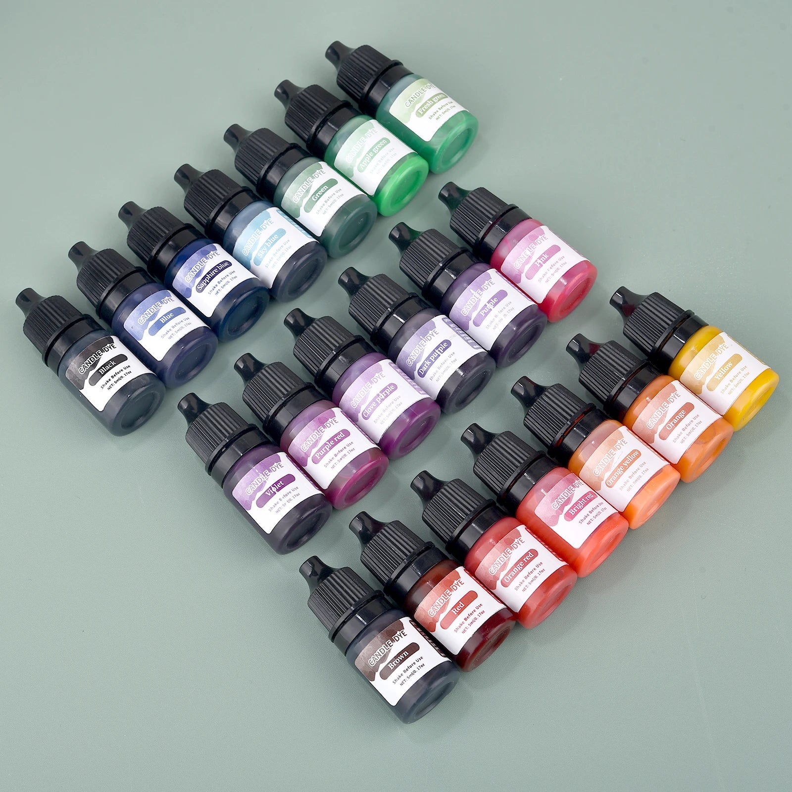 5ml/Bottle Candle Wax Pigment Colorant Non-Toxic Soy Candle Wax Pigment Liquid Dye Soy Wax DIY Soap Dyes Candle Making Supplies