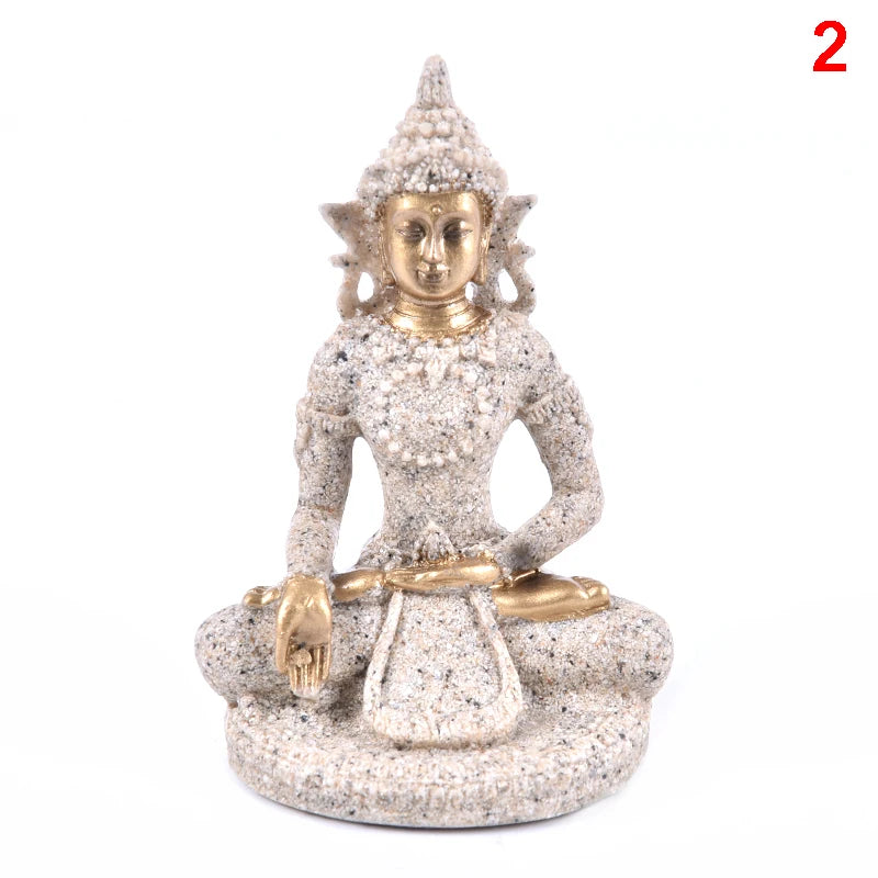 Buddha Statues Sandstone Thailand Buddha Sculpture Fengshui Figurine Home Decor