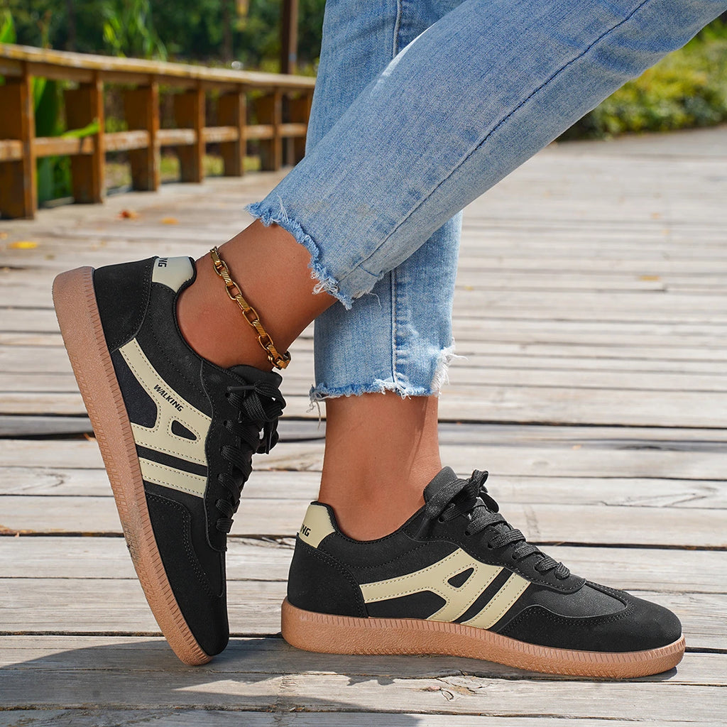 2025 New Ladies Black Sneakers Soft-soled Comfortable Shoes Women Leisure Joker Walking Shoes Tenis Feminino Zapatillas Mujer