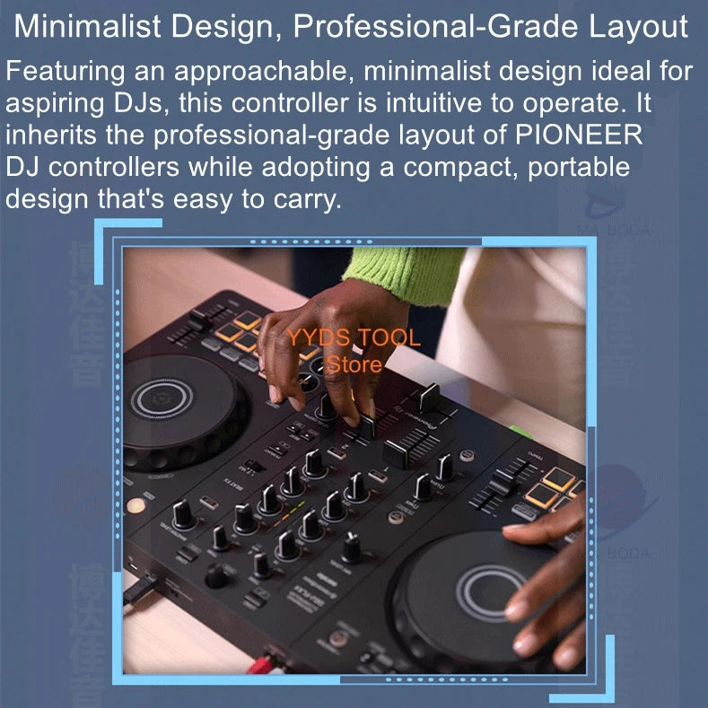 DJ Pioneer DDJ-FLX4 Beginner DJ Digital Controller for Live Streaming and Bar DJing